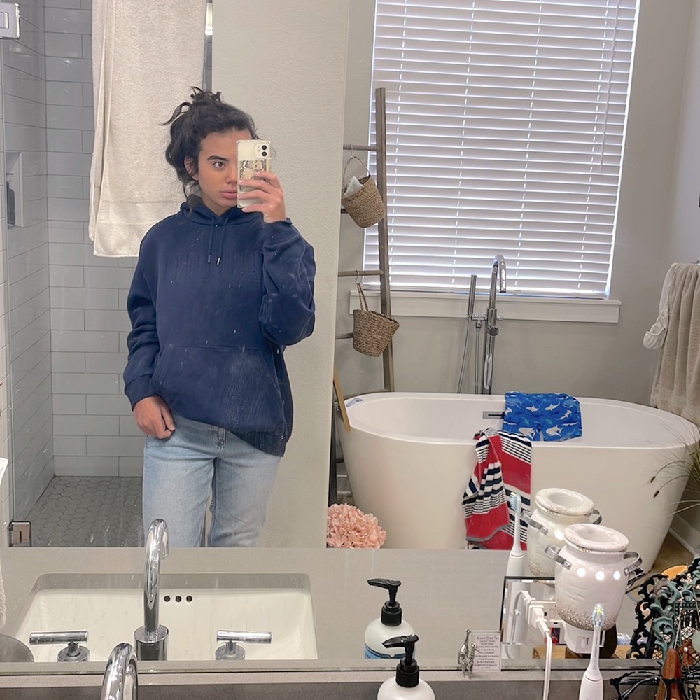 Navy Blue PUMA hoodie (XL)‎